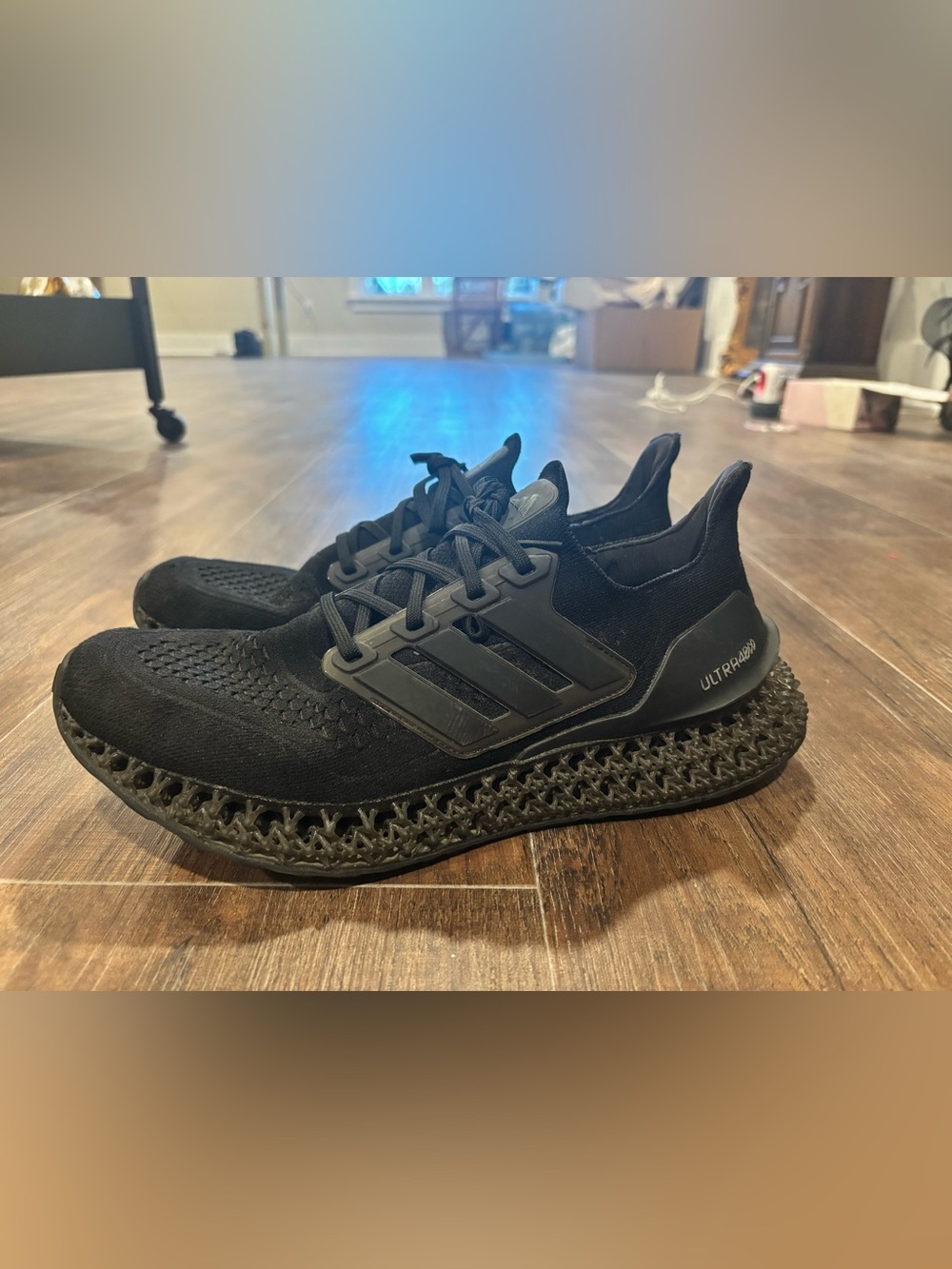 adidas Ultra 4DFWD Black Carbon Men’s Running Shoe, GX6632 Size 10us